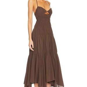 SNDYS Tahlia Dress in Chocolate size small